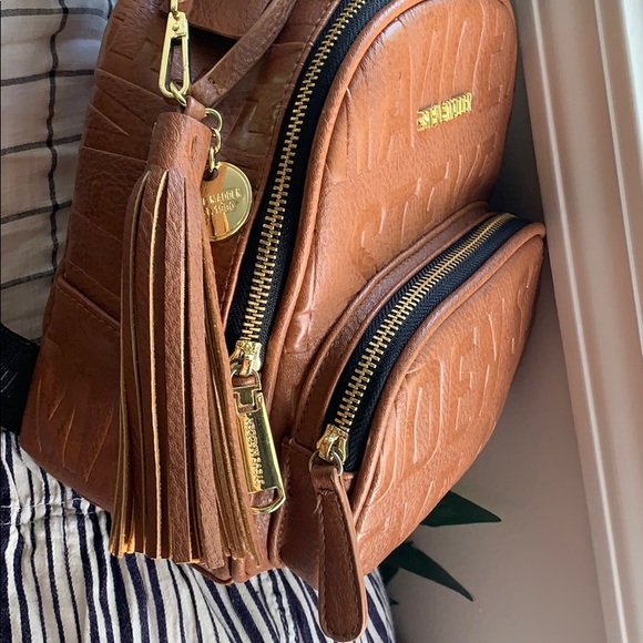 🔥♨️SALE Steve Madden brown mini bag tassel gold - Picture 2 of 8